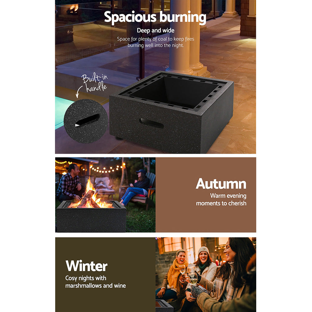 Brunswick Outdoor Square Fire Pit Table